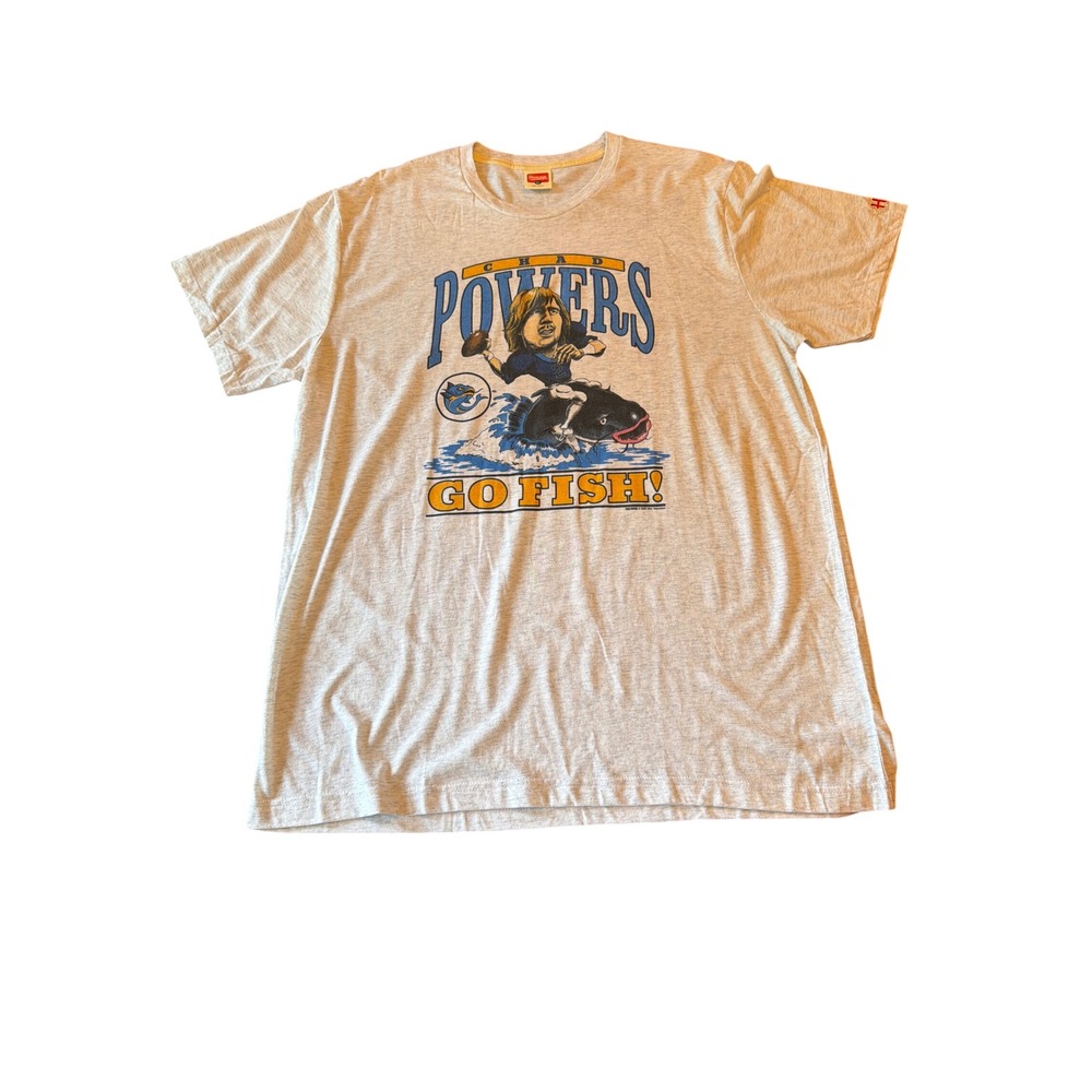 Chad Powers Go Fish Graphic Tee Homage T-Shirt Gray Eli Manning Penn State XL